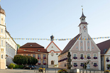 Rathaus am Marktplatz in Greding
