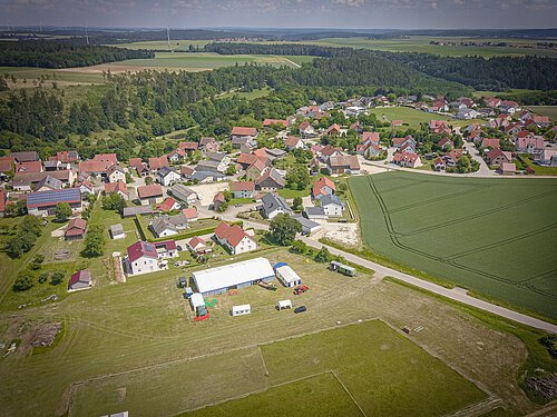 Luftbild vom Gredinger Ortsteil Herrnsberg