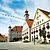 Das Foto zeigt die Gredinger Altstadt mit dem Rathaus, dem Marktplatz und dem ehemaligen fürstbischöflichen Schloss.